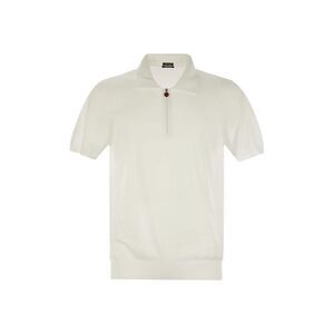 KITON Men's Quarter Zip Polo Shirt Men WHITE T-Shirts